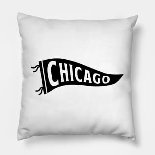 Chicago Pennant - White Pillow