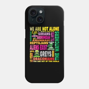 Aliens UFO Extraterrestrial Conspiracy I Want To Believe Area 51 Roswell Phone Case