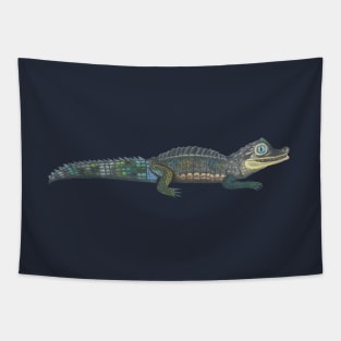 Spectacled Caiman Crocodile Tapestry