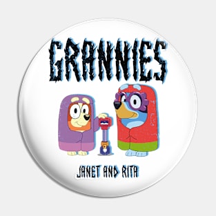 Grannies 2 janet and rita blue Pin