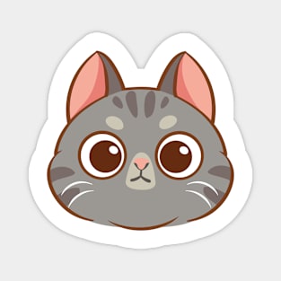 Cartoon cute cat face Magnet