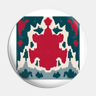 Abstract in red and teal Pin