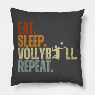 Eat Sleep Volleyball Repeat Funny Volleyball Players Pillow