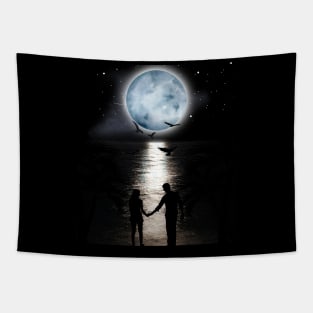 Blue moon Tapestry