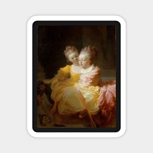 The Two Sisters - Jean-Honoré Fragonard Magnet