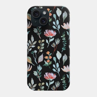 Vintage wild flowers, plant life Phone Case