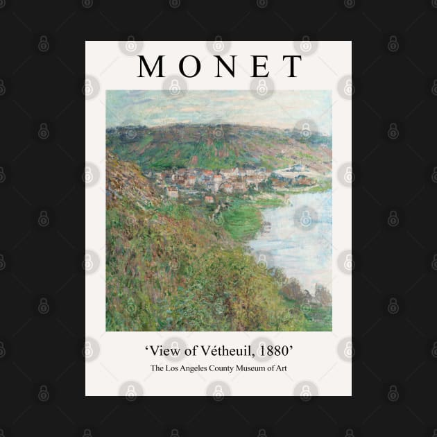Claude Monet View of Vétheuil 1880 Exhibition Painting by VanillaArt