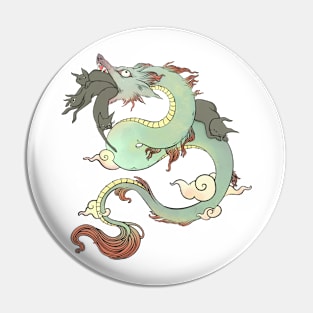 Flying Dragon In Space With Cats Drawing Pin