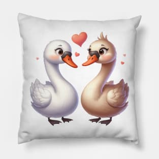 Pair of Swans Pillow