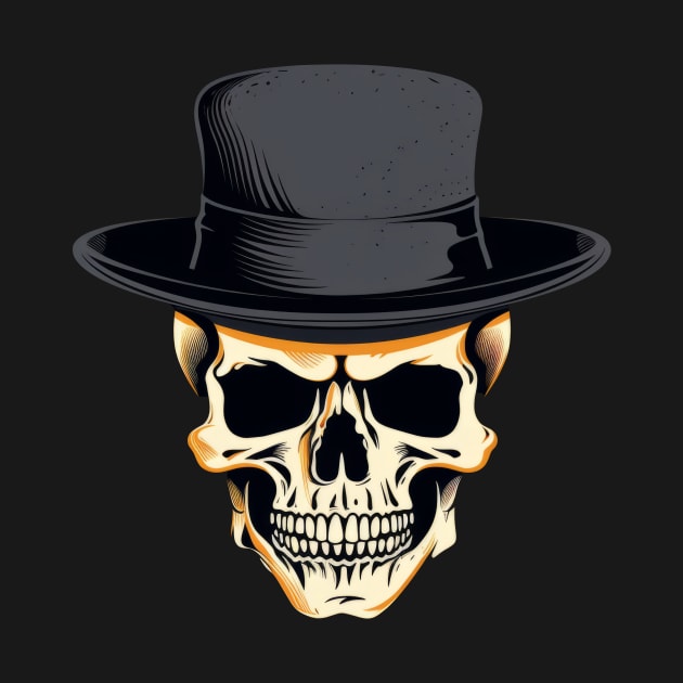 Skull with Hat by Merchgard