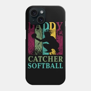 Daddy Softball Catcher Shirt Fathers Day Papa Gifts Phone Case