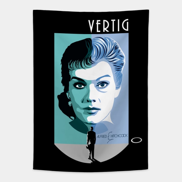 Alfred Hitchcock Vertigo Tapestry by TMBTM