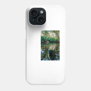 celestun ria wetland ecopark ecopop landscape photo in yucatan eye of the water green park Phone Case