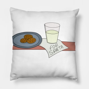 Cookies and Milk for Santa Claus Pillow