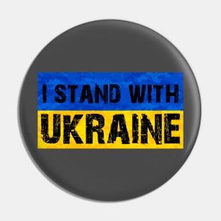 I Stand with Ukraine Ukrainian War 2022 Pin