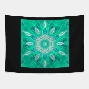 aqua kaleidoscope Tapestry