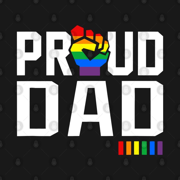 Proud Dad Rainbow LGBT Gay Pride Month by alexwestshop