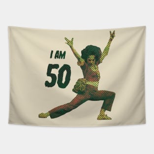 Retro Sally O'Mally I am 50 Tapestry