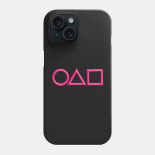 Squid Game Pink Shapes 3D Logo Phone Case