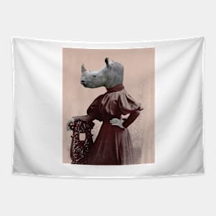 Rhino Girl Tapestry