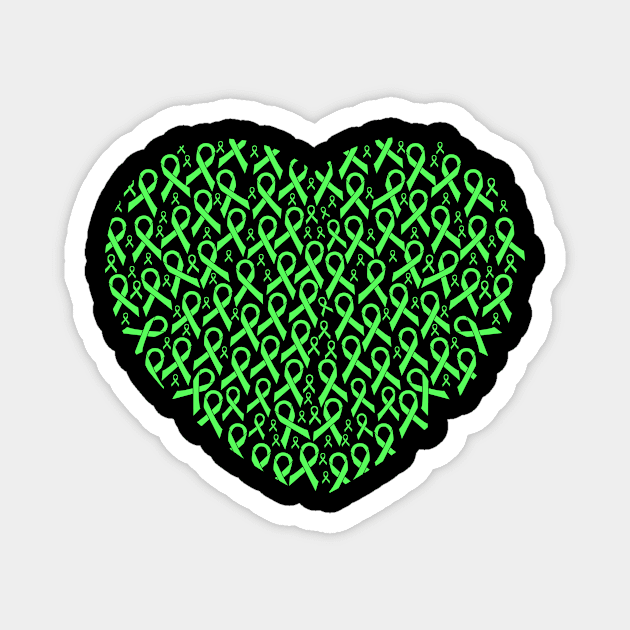 Cerebral Palsy Awareness Ribbon Heart Magnet by LetsBeginDesigns