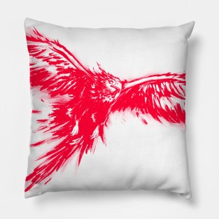 Phoenix, Mythical Firebird- Red Version Pillow