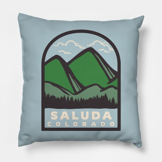 Saluda Colorado Rocky Mountains Wilderness Pillow by Go With Tammy