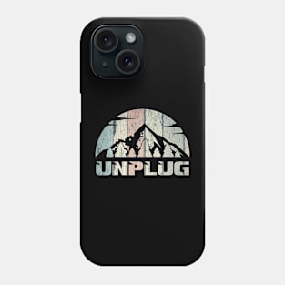 Unplug Wood Light Colors Mountain Path Sunset Design Phone Case