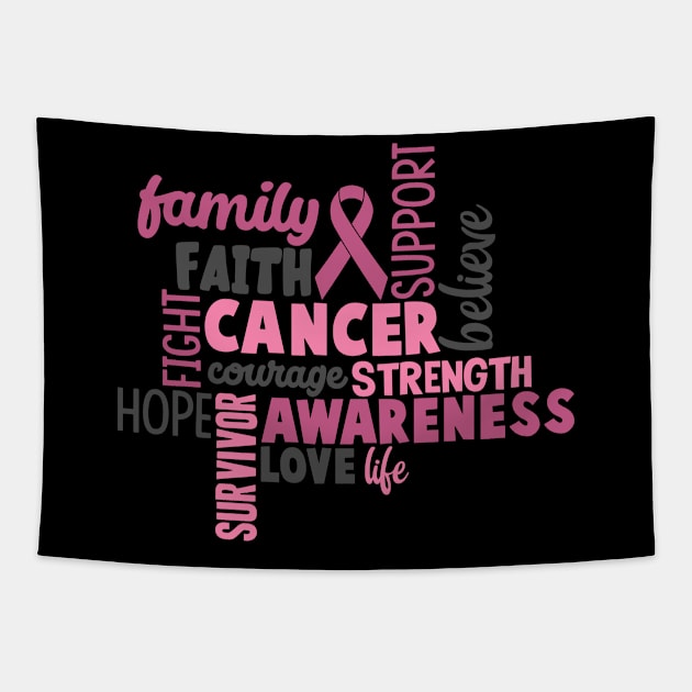 Breast cancer awareness gift Tapestry by CrankyTees