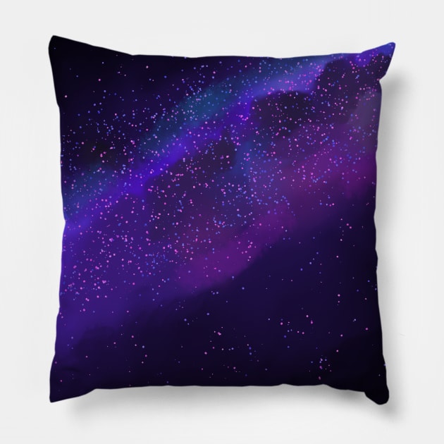 galaxy purple Pillow by HoloSayer