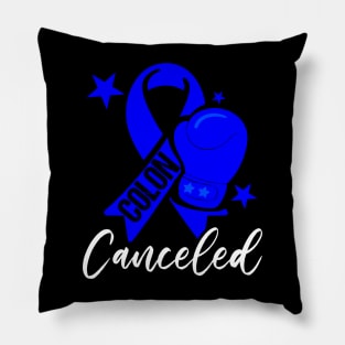 Blue Ribbon Colon Cancer Awareness Pillow