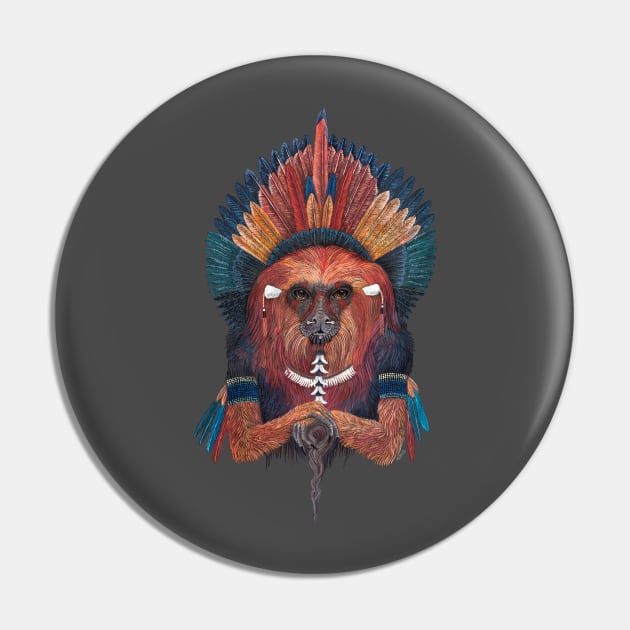 Red Fire Monkey Pin by ruta13art