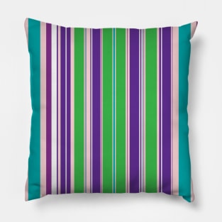 Purple & Green Stripes Pillow