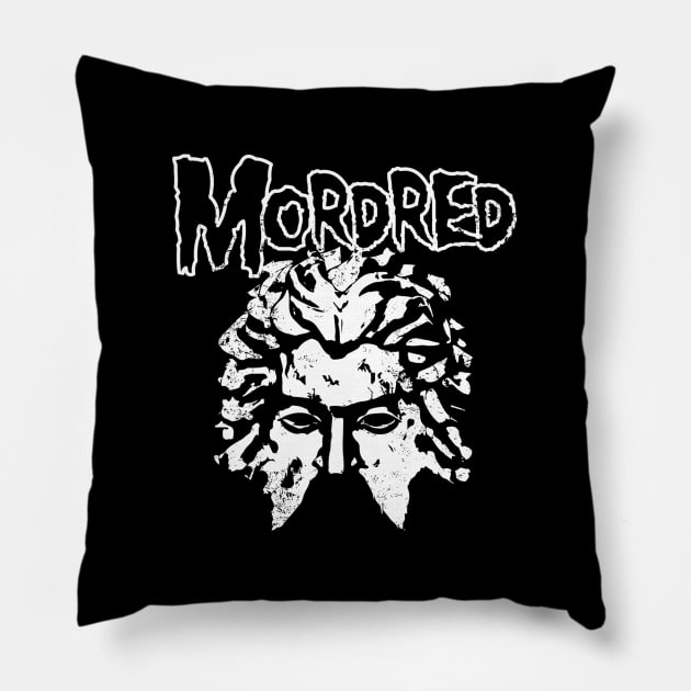 Mordred (Black Print) Pillow by Miskatonic Designs