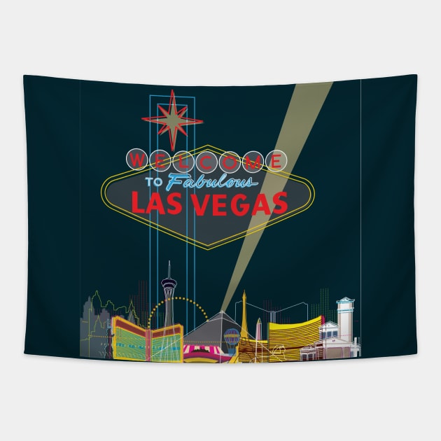 Las Vegas Tapestry by Sauher