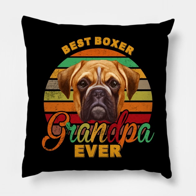 Best Boxer Grandpa Ever Pillow by franzaled