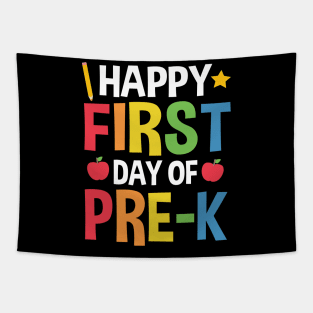 Happy First Day Of Pre-K Back To School Gift Tapestry