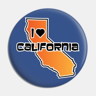 I Love California T-Shirt Pin