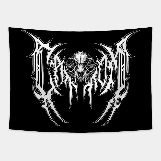 Cat Mom - Metal Logo Tapestry by Brootal Branding