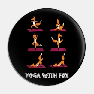 Fox yoga Pin