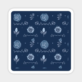 Elegance Seamless pattern with flowers Magnet