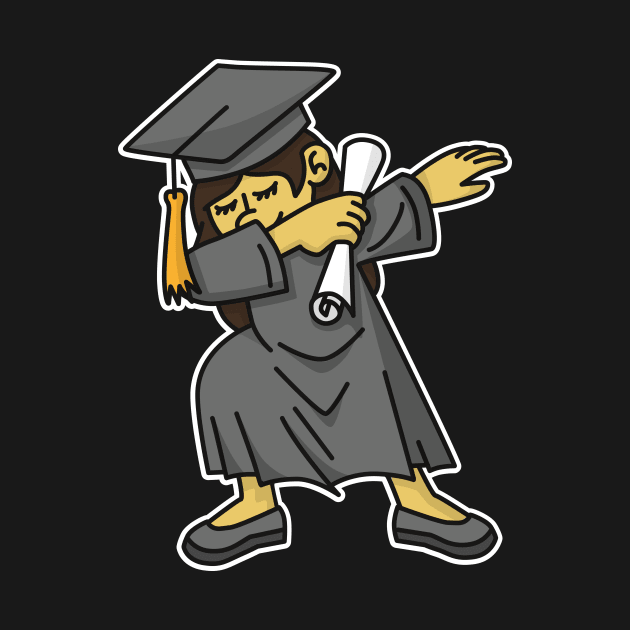 Asian girl student dab dabbing graduation school by LaundryFactory