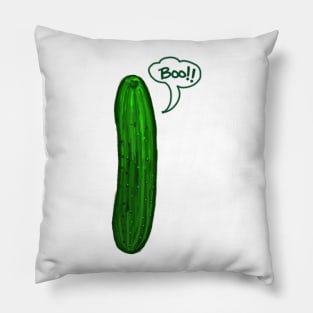 Scary Cucumber Boo Original Funny New School Art Pillow