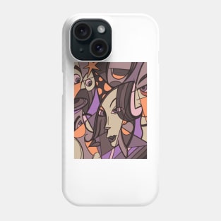 portrait cubism Phone Case