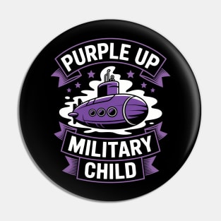 Purple Up For Military Child Adults Submarine Pin