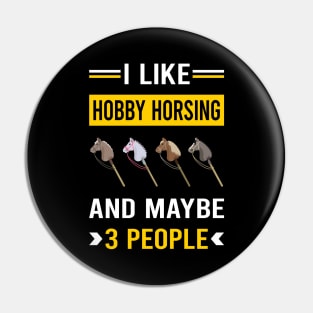 3 People Hobby Horsing Horse Hobbyhorsing Hobbyhorse Pin