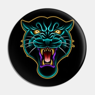 panter head blue Pin