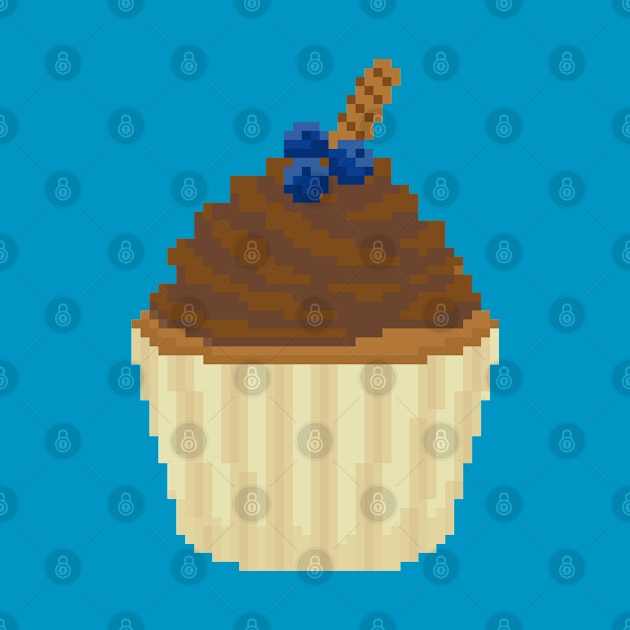 Light chocolate cupcake pixel art by toffany's