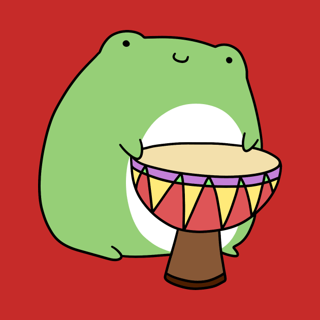 Frog Playing Djembe by saradaboru