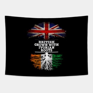 British Grown With Ivorian Roots - Gift for Ivorian With Roots From Ivory Coast Tapestry